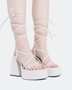 Platform|Strappy-L'INTERVALLE Hypnotic White Leather