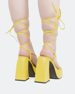 Platform|Strappy-L'INTERVALLE Hypnotic Yellow Leather