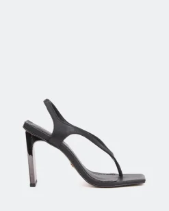 High Heels-L'INTERVALLE Icon Black Leather