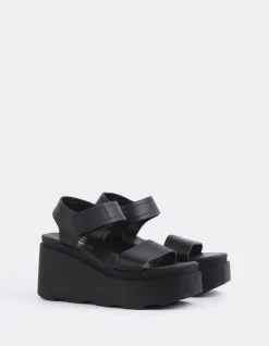Wedges|Platform-L'INTERVALLE Ideal Black Leather