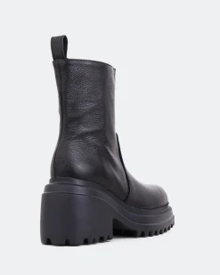 Ankle Boots-L'INTERVALLE Ike Black Leather