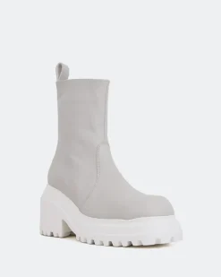 Ankle Boots-L'INTERVALLE Ike Off White Leather