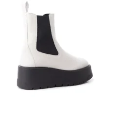 Ankle Boots-L'INTERVALLE Imola Off White Leather