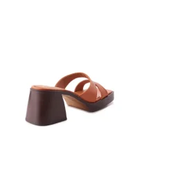 Mid Heels|Mules-L'INTERVALLE Isadora Orange Leather