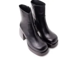 Platform|Ankle Boots-L'INTERVALLE Jace Black Leather