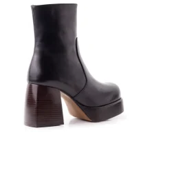 Platform|Ankle Boots-L'INTERVALLE Jace Black Leather