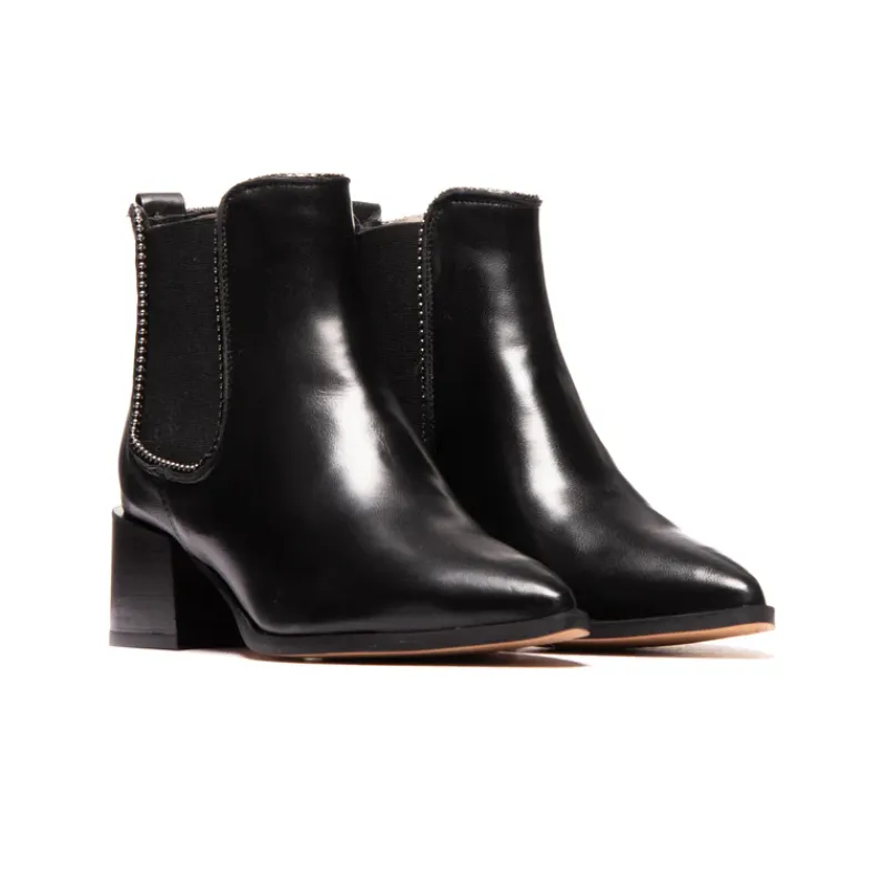 Ankle Boots-L'INTERVALLE Jalna Black Leather