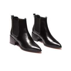Ankle Boots-L'INTERVALLE Jalna Black Leather
