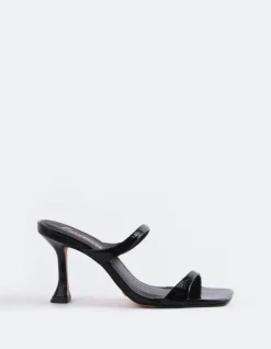 Mid Heels|Mules-L'INTERVALLE Jandira Black Naplack