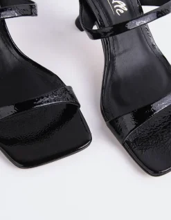 Mid Heels|Mules-L'INTERVALLE Jandira Black Naplack
