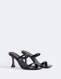 Mid Heels|Mules-L'INTERVALLE Jandira Black Naplack
