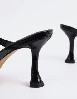 Mid Heels|Mules-L'INTERVALLE Jandira Black Naplack
