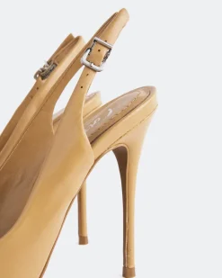 Slingbacks-L'INTERVALLE Janeiro Camel Leather
