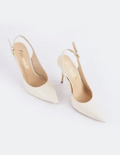 Slingbacks-L'INTERVALLE Janeiro Off White Patent