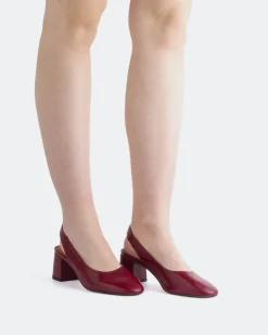 Slingbacks-L'INTERVALLE Jarotes Burgundy Leather