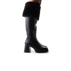 Tall Boots-L'INTERVALLE Jesse Black Leather