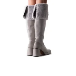 Tall Boots-L'INTERVALLE Jesse Grey Leather