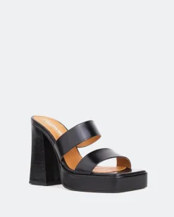 Platform-L'INTERVALLE Jinx Black Leather/Cuir Noir