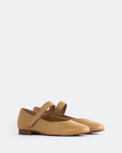Mary-jane|Ballerinas-L'INTERVALLE Jurgita Camel Leather