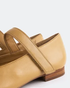 Mary-jane|Ballerinas-L'INTERVALLE Jurgita Camel Leather