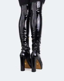 Over-the-knee|Platform-L'INTERVALLE Kalaf Black Patent