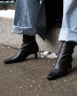 Ankle Boots-L'INTERVALLE Karylle Black Leather