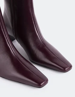 Ankle Boots-L'INTERVALLE Karylle Burgundy Leather