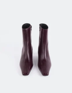 Ankle Boots-L'INTERVALLE Karylle Burgundy Leather