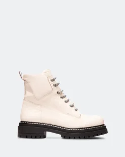 Ankle Boots-L'INTERVALLE Kawasaki Off White Croco