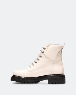 Ankle Boots-L'INTERVALLE Kawasaki Off White Croco