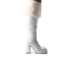 Tall Boots-L'INTERVALLE Kelani White Leather