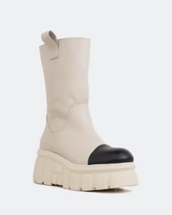 Ankle Boots-L'INTERVALLE Kelowna Beige Leather
