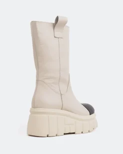 Ankle Boots-L'INTERVALLE Kelowna Beige Leather