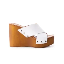 Wedges-L'INTERVALLE Kitten White Leather