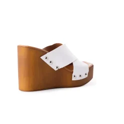 Wedges-L'INTERVALLE Kitten White Leather
