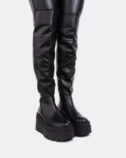 Over-the-knee|Stretch-L'INTERVALLE Koulutie Black Stretch