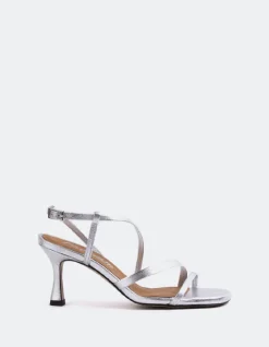 Strappy|Mid Heels-L'INTERVALLE Kowsky Silver Metal