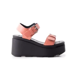 Wedges-L'INTERVALLE Lapin Pink Leather
