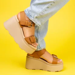 Wedges-L'INTERVALLE Lapin Pink Leather