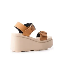 Wedges-L'INTERVALLE Lapin Tan Leather