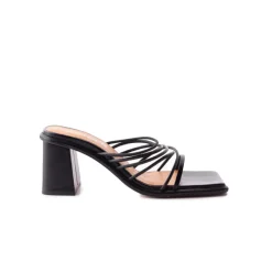 Mid Heels|Mules-L'INTERVALLE Larisa Black Leather