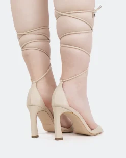 Strappy-L'INTERVALLE Lavo, Vanilla Leather/Cuir Vanille