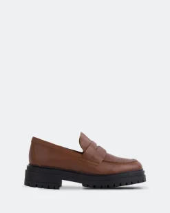 Loafers-L'INTERVALLE Leissa Cognac Leather