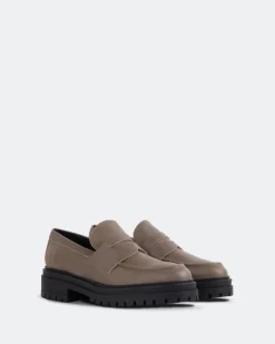 Loafers-L'INTERVALLE Leissa Taupe Leather