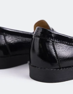 Loafers-L'INTERVALLE Lettine Black Naplack Leather