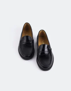 Loafers-L'INTERVALLE Lettine Black Naplack Leather