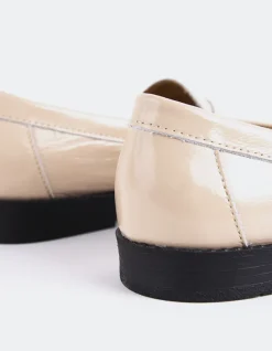 Loafers-L'INTERVALLE Lettine Nude Naplack Leather