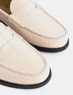 Loafers-L'INTERVALLE Lettine Nude Naplack Leather