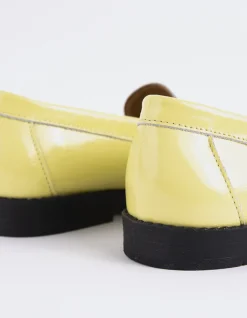 Loafers-L'INTERVALLE Lettine Yellow Naplack Leather