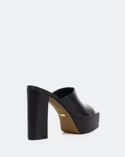 Platform-L'INTERVALLE Leva Black Leather